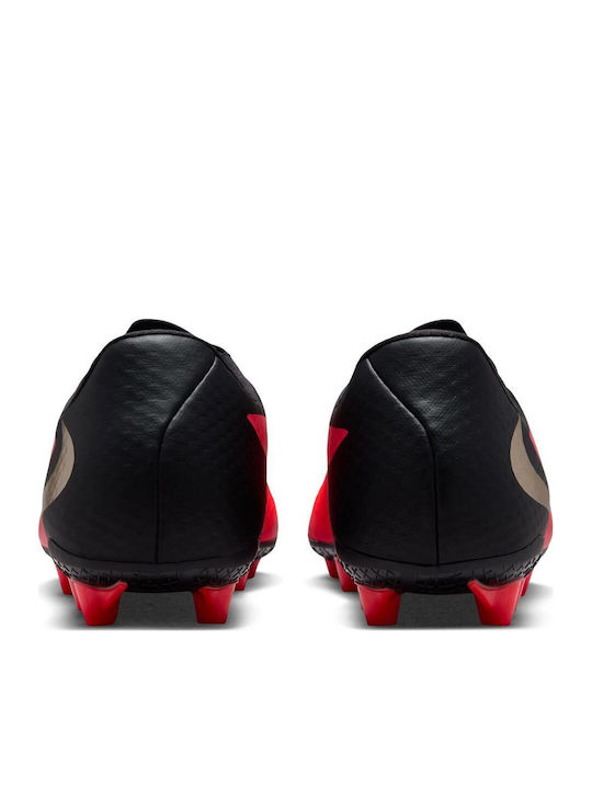 Nike Phantom 6 Low Academy AG Fußballschuhe mit Stollen Bright Crimson / Schwarz / Blur