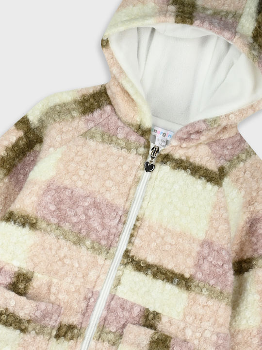 Kinder-Strickjacke mit Beiger Kapuze