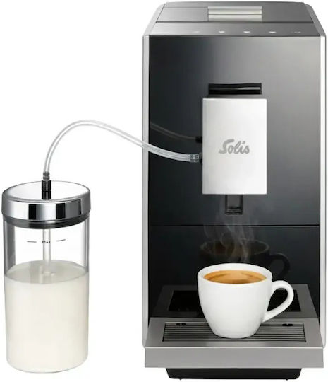 Solis Caffeandpiu Mașină Espresso Automată 1350W Presiune 19bar pentru Cappuccino Gri