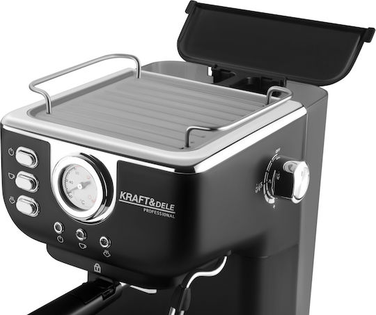 Kraft & Dele Mașină Espresso 1500W Presiune 15bar Neagră KD4289