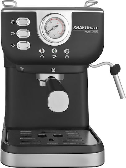 Kraft & Dele Mașină Espresso 1500W Presiune 15bar Neagră KD4289