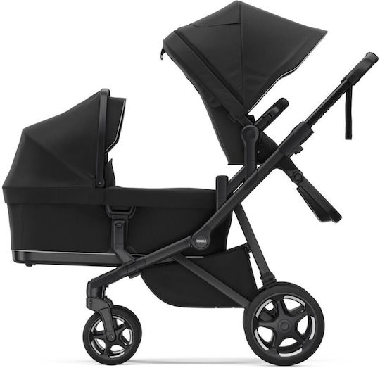 Thule Sleek 2 Reglabil Cărucior 2 în 1 Potrivit pentru Nou-născuți Negru