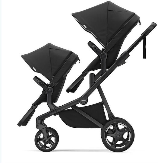 Thule Sleek 2 Reglabil Cărucior 2 în 1 Potrivit pentru Nou-născuți Negru
