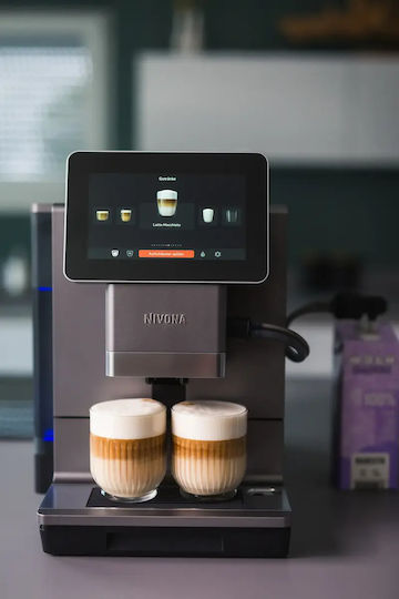 Αυτόματη Μηχανή Espresso 1465W Πίεσης 15bar για Cappuccino με Μύλο Άλεσης Πράσινη