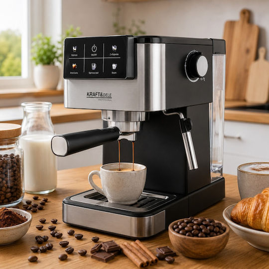 Kraft & Dele Espressor 1500W Presiune 20bar Negru KD4291