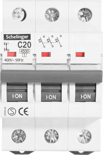 Bemko Dreipoliger Elektrische Schaltpaneel-Druckknopfschalter 20A
