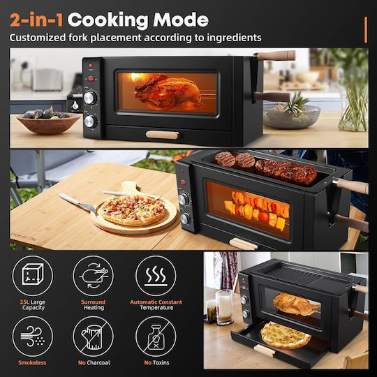 Cuptor Electric 25lt Fără Arzătoare Negru