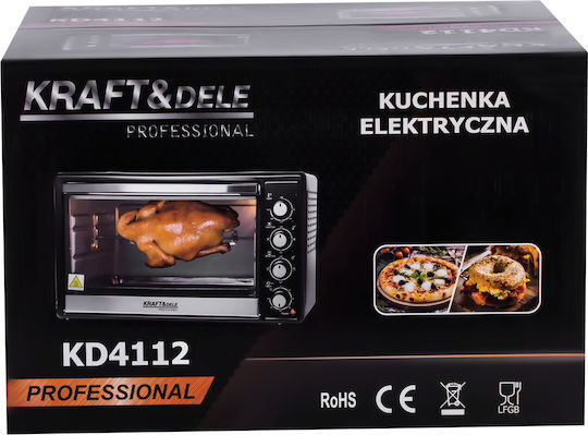 Kraft & Dele Cuptor Electric 48lt Fără Arzătoare Cu Aer Maro