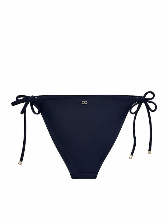 Bikini Slip mit Schnürchen Marineblau