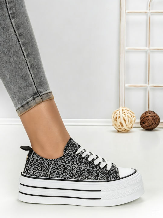 Adidași Flatforms Pentru Femei Negri