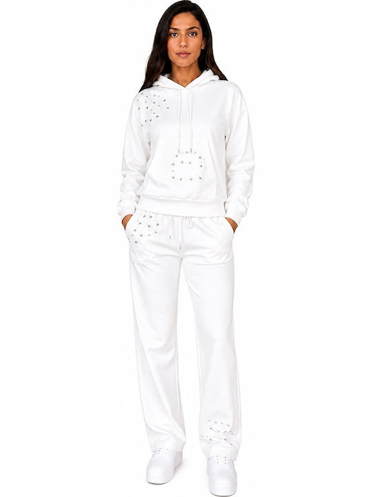 Set Damen Jogginghosen Weiß