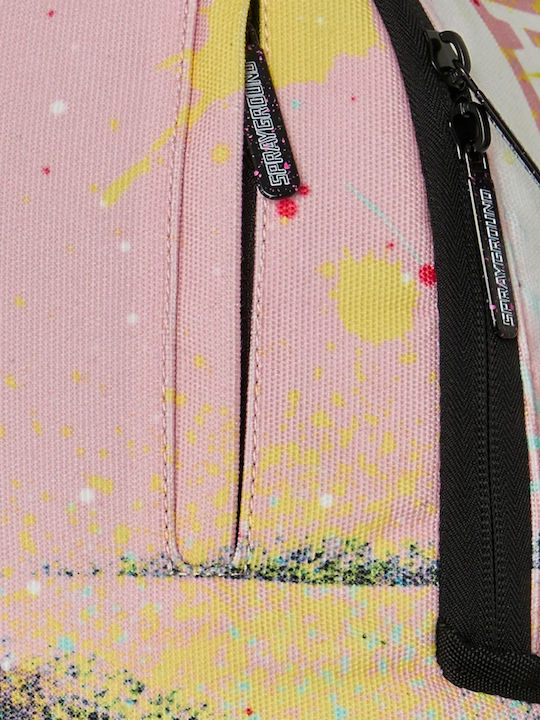 Sprayground Ученическа раница за гимназия Shark Central Pink Lab Coat Street Art