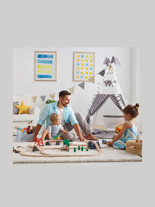 Relaxdays Geantă Din Țesătură Pentru Transport Lemne 27x22x40cm Gri