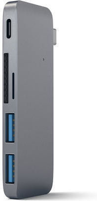 Satechi USB Хъб 3 Порта USB 3.0 със Свързване USB-C Сив