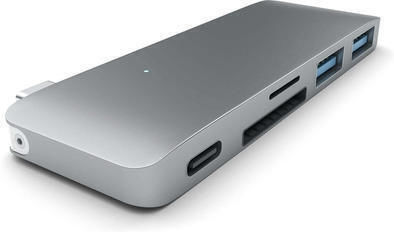 Satechi USB Хъб 3 Порта USB 3.0 със Свързване USB-C Сив