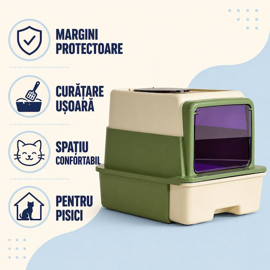 Toaletă pentru Pisici Verde