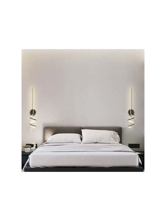 Jiju Lampă de Perete cu LED Integrat și Lumină Albă Rece Neagră 150x69cm