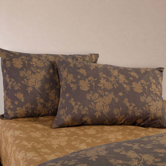 Nef-Nef Homeware Dream Комплект Чаршафи King Size с Еластична лента 270x270+35см Кафяв (4бр)