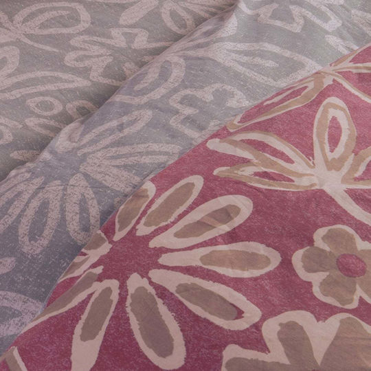 Nef-Nef Homeware Harmony Σετ Σεντόνια King Size με Λάστιχο 240x270+35εκ. Bordo (4τμχ)