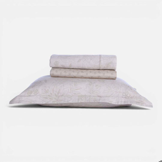 Nef-Nef Homeware Elinda Комплект Чаршафи Супердвойни 240x270см Екрю (4бр)