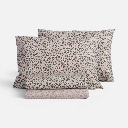 Nef-Nef Homeware Wild Комплект Чаршафи King Size с Еластична лента 240x270+35см. Wild Green (4бр)