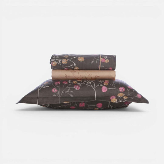 Nef-Nef Homeware Audrey Комплект Чаршафи Двойни 240x270см. Кафяв (4бр.)