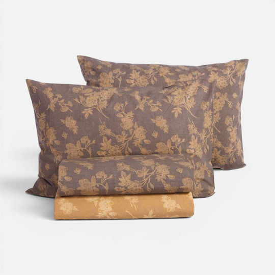 Nef-Nef Homeware Dream Σετ Σεντόνι με 2 Μαξιλαροθήκες Υπέρδιπλο με Λάστιχο 170x270+35εκ. Ecru (3τμχ)