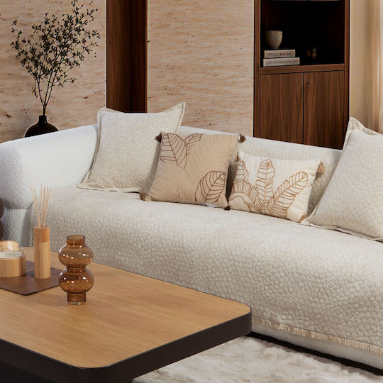 Nef-Nef Homeware Decore Фотьойл Throw Chenille 170x180см Екрю
