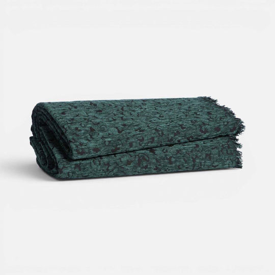 Nef-Nef Homeware Леопард Фотьойл Throw Шенил 170x180см. Кафяв