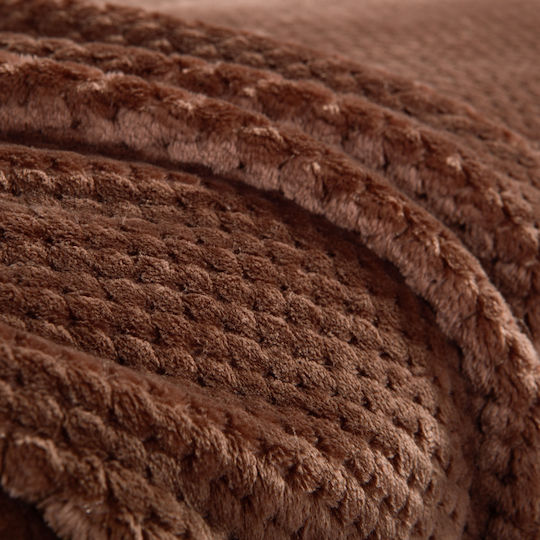 Nef-Nef Homeware Edinber Фотьойл Throw Жакард 130x180см Кафяв