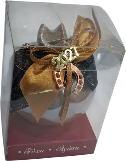 Kalliopi Silver Talismane Norocoase De Anul Nou Rodie Maro Ceramică 2027 7x7cm