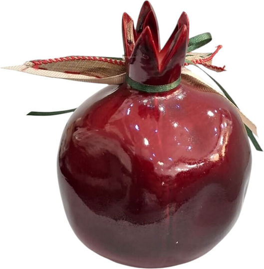 Kalliopi Silver Neujahrs Glücksbringer Granatapfel Rot Keramik 2027 10x12cm