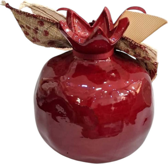 Kalliopi Silver Neujahrs Glücksbringer Granatapfel Rot Keramik 2027 8x10cm