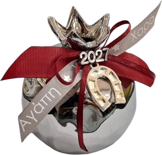 Kalliopi Silver Щастие За Дома Нар Сребрист Керамика 2027 8x10см Kalliopi Silver Щастие За Дома Нар Сребрист Керамика 2027 8x10см