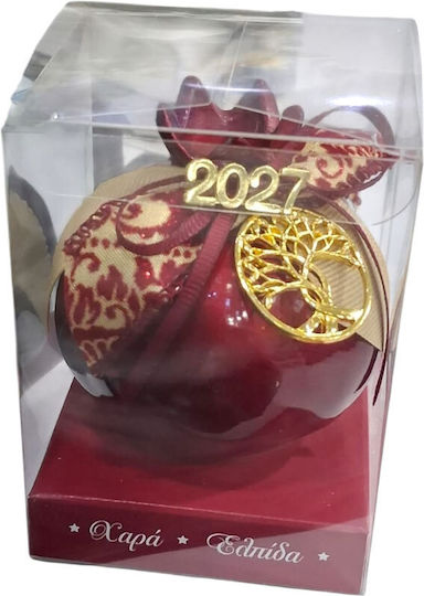 Kalliopi Silver Щастие За Дома Нар Червен Керамика 2027 7x7см