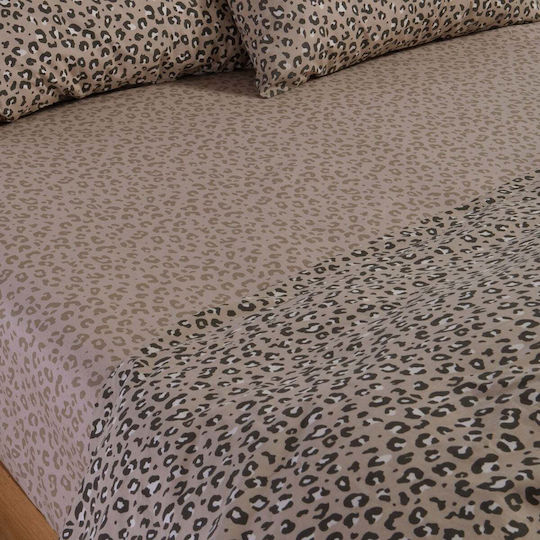 Nef-Nef Homeware Подредба Плик за завивка 100% памук 170x240cm Единичен с Калъфка за възглавница Бежов