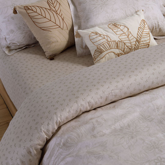 Nef-Nef Homeware Σετ Плик за Завивка 100% Памук 240x230cm Уплътнена с 2 Калъфки за Възглавници Green