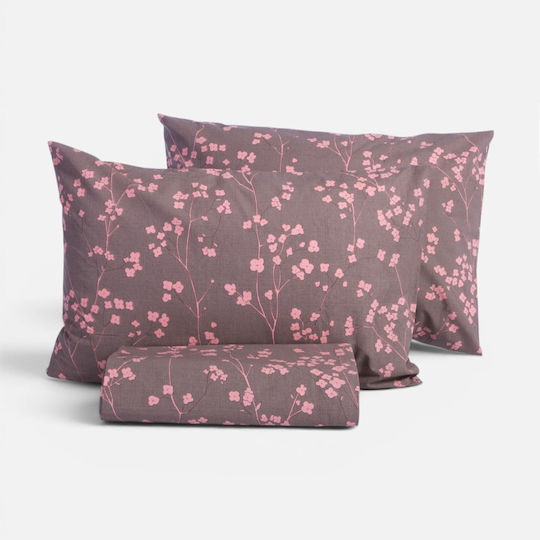 Nef-Nef Homeware Σετ Плик за Завивка 100% Памук 240x230cm Уплътнена с 2 Калъфки за Възглавници Green