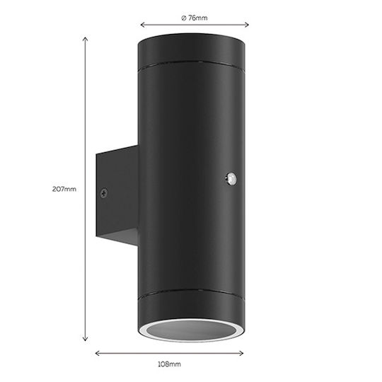 Calex Iluminat Exterior Montat Pe Perete GU10 IP44 Dublu Fascicul
