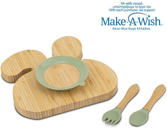 Nava Nava Baby- und Kinder-Essgeschirr aus Bamboo mit Rutschfester Basis 3er Set