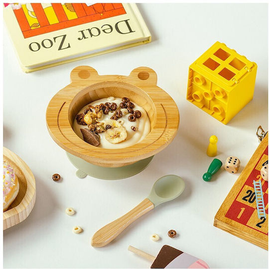 Nava Nava Baby- und Kinder-Essgeschirr aus Bamboo mit Rutschfester Basis 2er-Pack