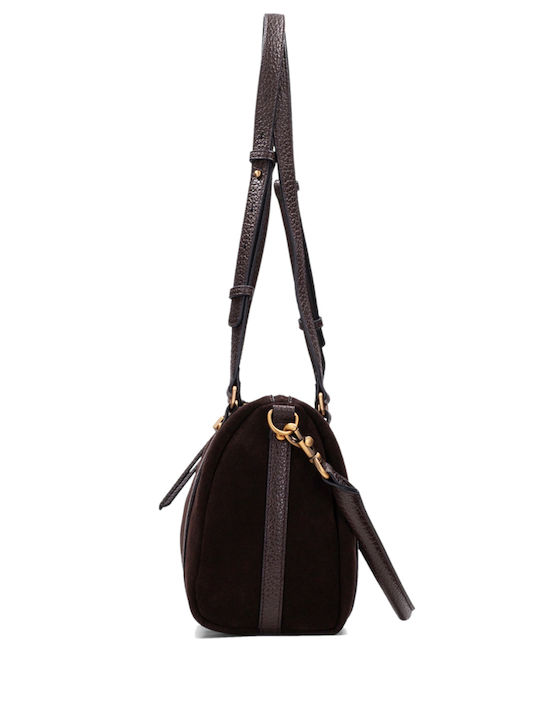 Leather Women's Shoulder Bag Suede Brown