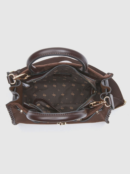Γυναικεία Τσάντα Ώμου / Χειρός Suede Brown