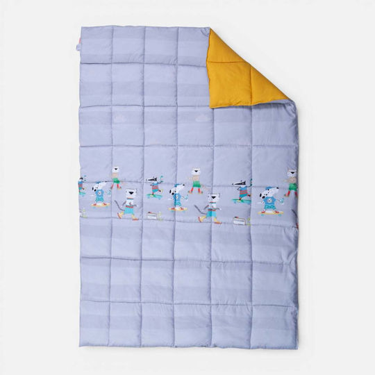 Nef-Nef Homeware Kinderbettdecke Einzel Cool Skating Grau 160x220cm