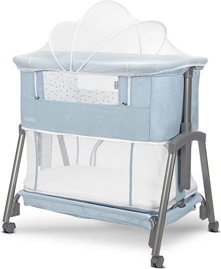 Lorelli Babywiege mit Matratze und Rädern Blau