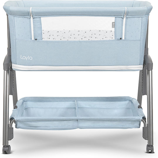 Lorelli Babywiege mit Matratze und Rädern Blau