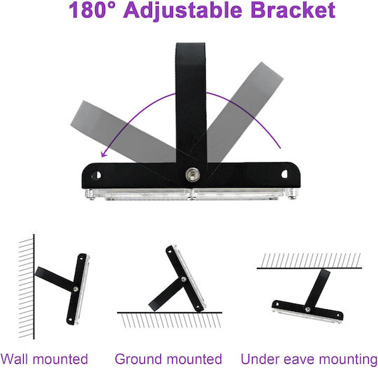 Set 2 Proiectoare UV LED 300W IP66 395nm Lumină Neagră 395 Nm IP66 Rezistent la Apă SMD 2835 Unghi 120° Carcasă din Aluminiu Suport Reglabil 360° Petreceri Cluburi Discoteci Baruri Evenimente Lumină UV Violetă
