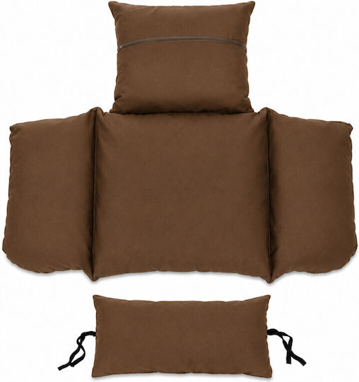 Perna Swing Cushion De Grădină Cu Spătar Maro 90x100cm Perna Swing Cushion De Grădină Cu Spătar Maro 90x100cm