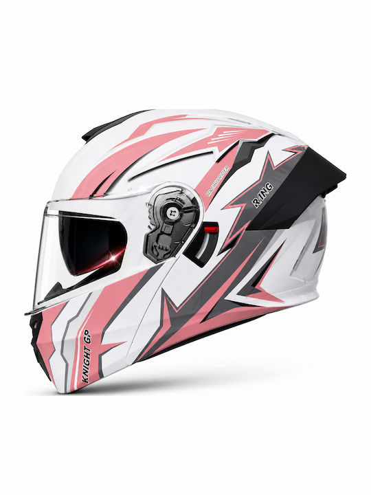 FIXATO Viper Roz Casca Moto Flip-Up ECE 22.06 cu Vizieră Solară