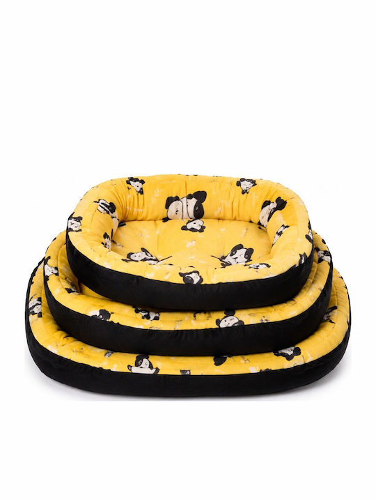 Set Of Yellow Dog Bed Poofs 3 Pieces